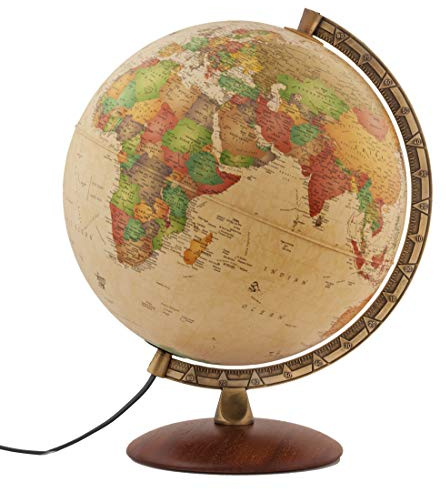 Waypoint Geographic Como/Lugano - Globo da scrivania illuminato da 30,5 cm, con meridiano in metallo e base in legno, per casa e ufficio, Stivaletti da pioggia zebrati - Bambini, 2.5 lb