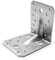 50x Alfa Winkelverbinder mit Sicke 90 x 90 x 65 mm Lochwinkel Bauwinkel Schwerlast Verbinder Winkel verzinkt