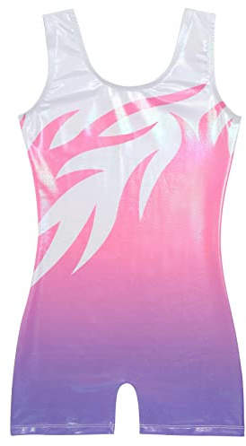 Bezioner Body Ginnastica Artistica Bambina Unitards Body Danza Classica Leotards da Balletto per 3-14 Anni Rosa 130