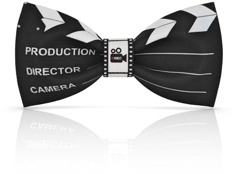 Lanzonia Noeud Papillon Homme Original Drole Fantaisie Film Motif Nœud Papillon Noir Originale Deja Lie Humour Cinema Imprime pour Cadeau Anniversaire Fete Festival Carnival
