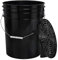 BenBow - Seau de Lavage Auto avec Tamis Anti-saleté - 20 litres, Transparent - Robuste, Durable et idéal pour Le Lavage Manuel de Voitures Professionnel - à l'atelier - Lavage de Voiture à la Main