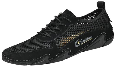 XUEJIANN Zapatos de esquí de fondo para hombre para comercio exterior, zapatos casuales antideslizantes, zapatos de senderismo transpirables de malla para hombre, zapatos de negocios, zapatos de