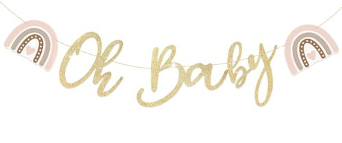 BETESSIN 1 Pieza Guirnalda Baby Shower, Pancarta Papel Decoración Fiesta de Baby Shower Bebé Recién Nacido, Decoración Guirnalda Pared Ventanas Mesa Patio Restaurante Baby Shower Niña