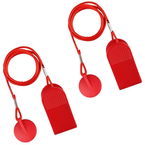 KARELLS Treadmill Safety Key,Clé de sécurité Universelle pour Tapis de Course,Attache Clé Sécurité Tapis de Course,Clé de Sécurité Tapis de Course (2, Rouge)