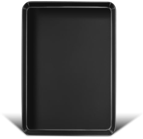 Homikit Backblech, Groß Kuchenblech Ofenblech, 40,5 30,5 x2,5 cm, Antihaft Karbonstahl, Rechteckig Backform für Kochen Backen Servieren, Gesund & Rostschutz, Leicht zu Reinigen,