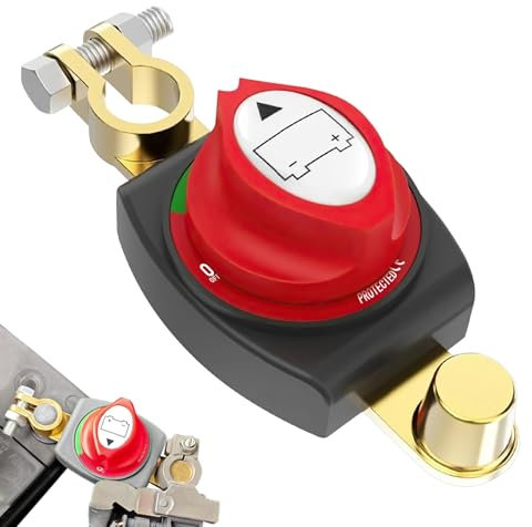 Interruttore Stacca Batteria, Interruttore di Separazione Della Batteria, Interruttore a Batteria per Auto, Sezionatore Batteria Master,per Barche Marine,Caravan,Veicoli,Moto,Autobus