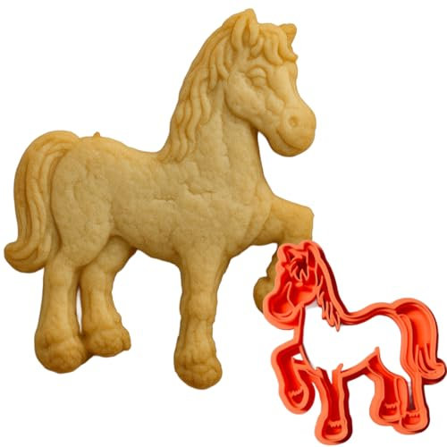 Tagliabiscotti Cavallo 10,3x8,4 cm – Stampino a Tema Animali in PLA Stampato in 3D – Biscotti per Bambini e Festa Fattoria – Handmade - Instile3D