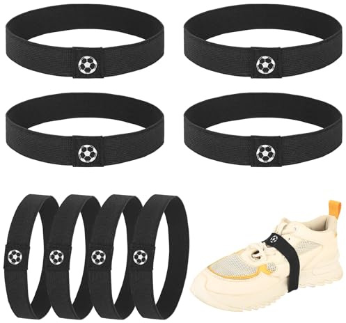 12 stycken skosnören, fixeringstejp, fotboll, elastiska skosnören, fixeringsband för fotbollsskor, fixering, slitstarka anti-lösa fixeringsband för fotbollsskor, fotbollsskor, basket, volleyboll