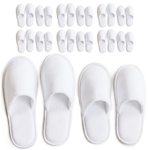 Modlux 12 Pairs Spa Slippers, Non Slip Disposable Slippers For Guest for Shoeless Home, Washable Reusable,Women Men, House, Indoor, Airbnb, Bathroom, Bedroom, Hotel, Bride Slippers
