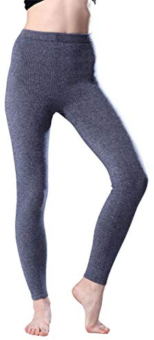 Women’s Natural Ultra-Soft Premium Cashmere Knitted Thermal Pants Legging Warm & Soft for Women (Grey, M)