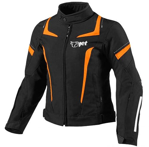 Jet Motorcycle Motorradjacke Frauen Damen Sommer Winter Gepanzerte Textilwasserdichte ELEKTRA (4XL (20/22), Orange)