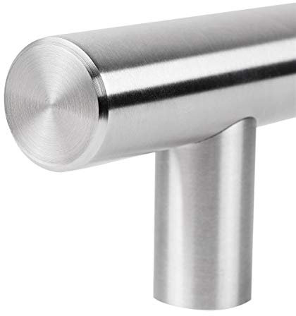 HISKA | Haustürgriff Lochabstand frei wählbar Länge 1200mm Edelstahl mit 90° Haltern