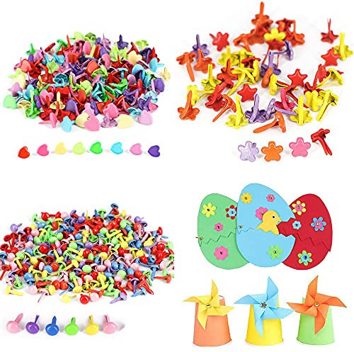 300 Stücke Brads Rundkopf, Scrapbooking Brads, Mini Runde Brads, Brads Musterbeutelklammern, Mini Brads Scrapbooking, 3 Spezifikationen, für Papierhandwerk Scrapbook DIY Basteldekoration