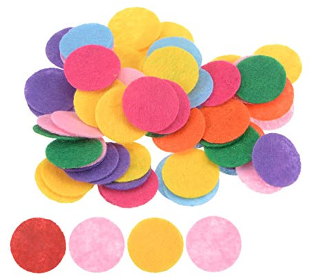 sourcing map 100 Stück Runde Bastelfilz 20mm, Filzkreise Handwerk Filz Pads Vliesstoff Filzkissen für Nähen, DIY Projekt, Bastelarbeiten, Handwerk, Decoration (Gemischte Farbe)