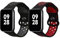 kwmobile 2X Sportarmband kompatibel mit Xiaomi Mi Band 8 Pro Armband - Fitnesstracker Band Set aus TPU Silikon
