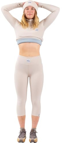 Eivy Pocket Rib 3/4 Tights Leggings, Faded Cloud, M EU