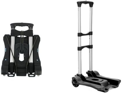 XUCZHAI Carro de Equipaje Plegable portátil, Carro de Dos Ruedas Resistente for Compras de Viaje en casa, Carretilla Plegable de 35kg