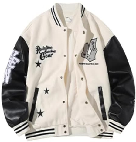 Giacca del college varsity da uomo, giacca da bomber da baseball, fida