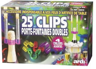 ZENDA CLUB® Clip Attache Bouteille (Lot de 25) pour Fontaine des Glaces – Fontaine à Gâteau – Bougies Scintillantes – Fixation Sécurisée – Livraison Express