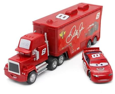 Yestree Rennauto für Kinder, Cars Spielzeug, 2-teiliges Set, Fahrzeuge, Figur, Transporter, Modellauto, Kinder, Geburtstag/Belohnung (Nr. 8)