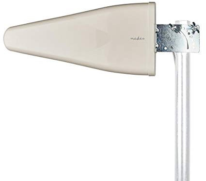 Nedis - Antenne LTE - 3G/4G/5G - Intérieur et extérieur - Gain Max. 10-11 DB - 698-5000 MHz - Signaux GSM - Étanche - Longueur de la Corde : 4 m - Aluminium/PVC - Blanc