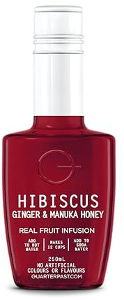 QUARTERPAST Hibiscus, Ginger & Manuka Honey Fruit Tea Infusion - 250ml