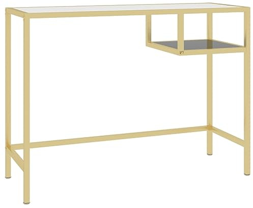 vidaXL Bureau d'Ordinateur Table d'Ordinateur Informatique Bureau d'Ecriture Table de Bureau à Domicile Transparent 100x36x74 cm Verre Trempé