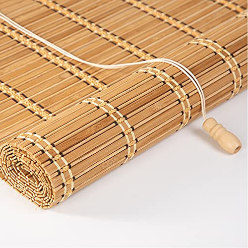 Tenda a Rullo in Bamboo Naturale,Tapparella avvolgibile bambù,Cortina,Traslucido,Opaco,Tenda a Pacchetto Parasole per Interni/Esterni,per Finestre/Cancello/Giardino/Veranda (W180xH150cm(71x59in))