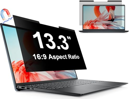 Magnétique Filtre de Confidentialité 13.3 Pouce 16:9, Filtres d'écran pour Ordinateur Portable avec HP/Dell/Acer/Lenovo/Thinkpad/ASUS/Sony, Installazione Immediata, Amovible Film de Protection 16:9