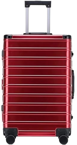 ASHSDI Koffer Reisekoffer Trolley Klassischer Koffer Mit Aluminiumrahmen, TSA-Schloss, Ohne Reißverschluss Und Leisen Rollen Boardcase Handgepäck (Color : B, Size : 29)