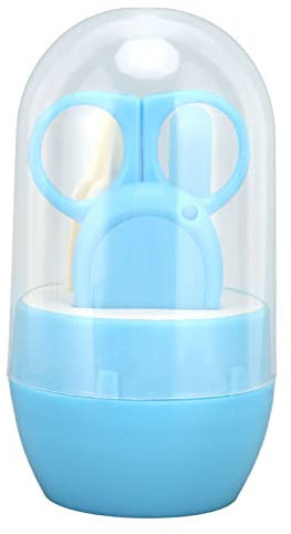 Tijeras de Uñas para Bebés, Cortaúñas para Bebés 4 en 1, Juego de Cuidado de Uñas para Bebés, Cortaúñas para Niños con Lindo Estuche, Cortaúñas para Bebés, Tijeras, Lima de Uñas