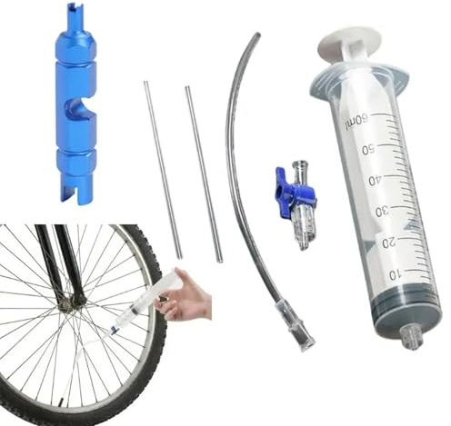 Tubeless Seringue,Seringue de Mastic de Vélo Tubeless,Outil de Retrait de Noyau de Valve de Seringue d'injecteur,Kit de Montage Tubeless,pour Autres Mastics