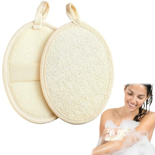 2 Stück Natürlicher Luffa Sponge,Natürlicher Luffa Schwamm,Peeling Schwamm,Peeling-Luffa-Schwamm,Aus Umweltfreundlichem Und Biologisch Abbaubarem Dusch Luffaschwamm,Luffa Für Damen Und Herren