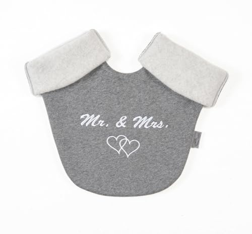 Goldi-Design Guantes para parejas de doble forro polar, fabricados en Alemania, Mr. & Ms. Gris Claro, Talla única