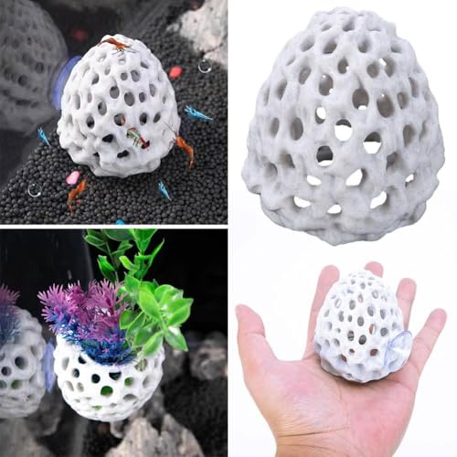 Shrimp Dome Hide,Aquarium Caves and Hides for Fish,Aquarium Hiding Caves,Dome Fish or Shrimp Aquarium Hide,Shrimp Tank Accessories,Fish Tank Caves Hiding Spots and Ornaments for Home
