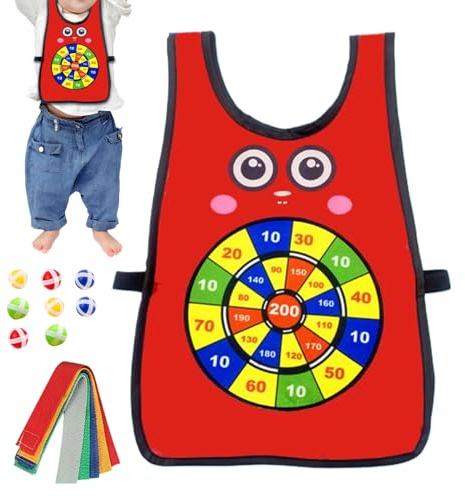 Genérico Catch Ball Set - Fabric, Throw Catch Game, Washable Lightweight Design | Soft Target Vest and Balls, Kids Ball Toy, Outdoor Toss Game för Lawn Play, School PE, Park Games, Beach Activity