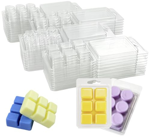 TooGet Wax Melt Molds Clamshells 40 Packs, Wax Molds for Candle Making