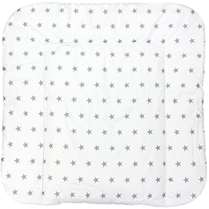 TupTam Materassino per Fasciatoio il cambio Pannolino Bebè, Stelle Bianco, 75 x 85 cm
