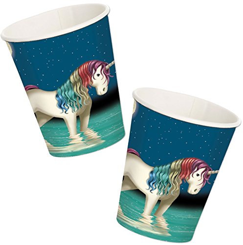 8 Party-Becher * Einhorn Lunabelle * für Kindergeburtstag oder TapirElla Mottoparty // 11337 // von Lutz Mauder