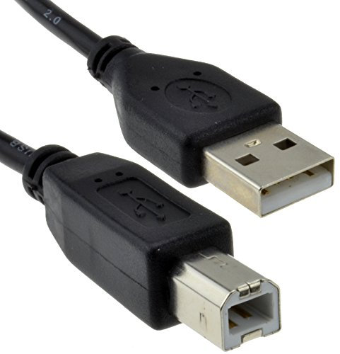 kenable USB 2.0 24AWG High Speed Cable Printer Lead A to B Black 1.5m