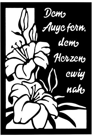 Ideen mit Herz Stanzschablone, Kondolenz 1, 10cm x 14,5cm