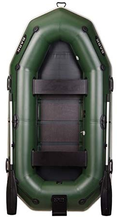 BARK Schlauchboot 270 cm für e-Motor - Paddelboot für 2 Personen mit Lattenboden, Heckspiegel und Scheuerleiste - Angelboot in Profi-Qualität