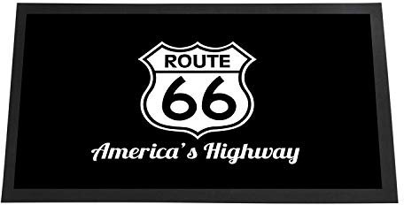 Alfombrilla para barra de bar con diseño de la autopista de Estados Unidos de Route 66