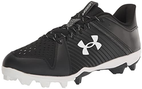 Under Armour Leadoff Herren-Baseballschuh mit niedrigem Gummi, geformt, (001) Schwarz/Schwarz/Wei , 47 EU