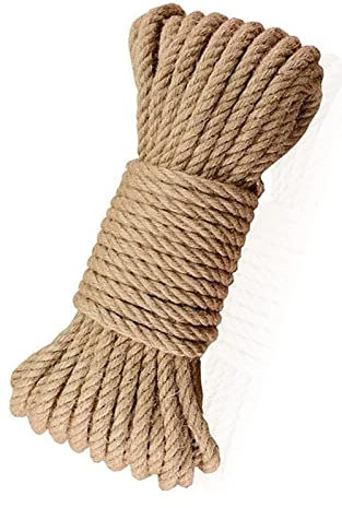 10 mètres de Corde de Jute Corde de Jute de 10 mm de diamètre pour la décoration, Le Jardinage, Les griffoirs à Chat