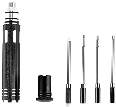 Louttary 4 in 1 Innensechskant-Schraubendreher-Set Sechskant-Schraubendreher H1,5 H2,0 2,5 H3,0 Mm Modellbauwerkzeuge für RC-Flugzeuge