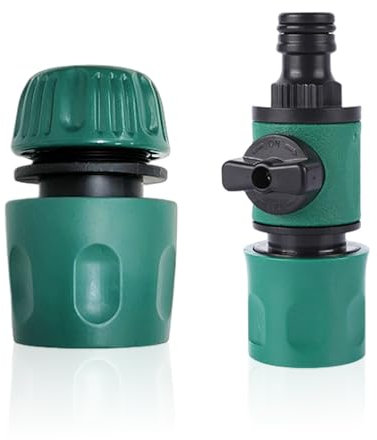 HDGSAFD 2 conectores de manguera, conector rápido para tubo de agua, conector de manguera hembra, accesorio para conexión de manguera, adecuado para lavado de coches, riego de jardín (verde)