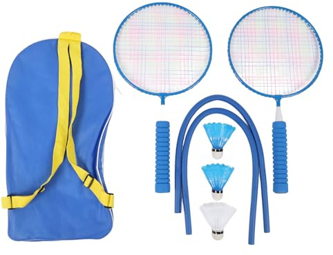 Kids Badminton Rackets, with 3 Shuttlecocks Carrying Bag Grip Strap Children Badminton Set for Indoor Outdoor Sport Game