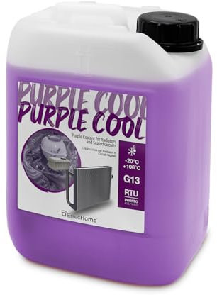ERRECHOME Purple Cool, Violette Kühlerflüssigkeit -20°C/+106°C, Frostschutzmittel G13 mit Glyzerin-Zusatzpaket, gebrauchsfertig, 5 Liter