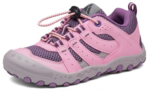 Mishansha Niña Zapatillas de Deporte Cómodas Ligeros Zapatos de Trekking Transpirable Sneakers Zapatillas Casual, Rosa 38